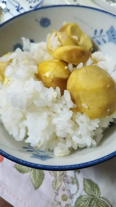 おうちごはん　栗ごはん